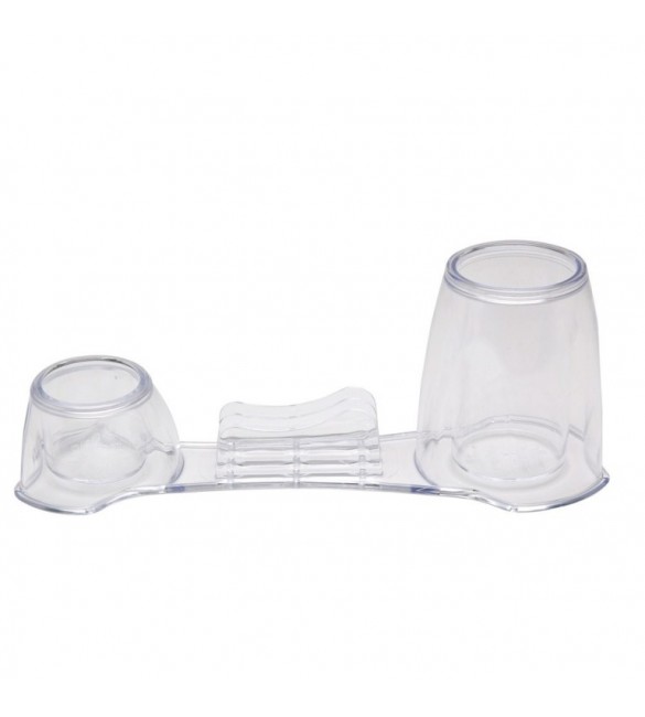 Porta Canetas / Clips e Lembrete Duocollor cristal- Dello